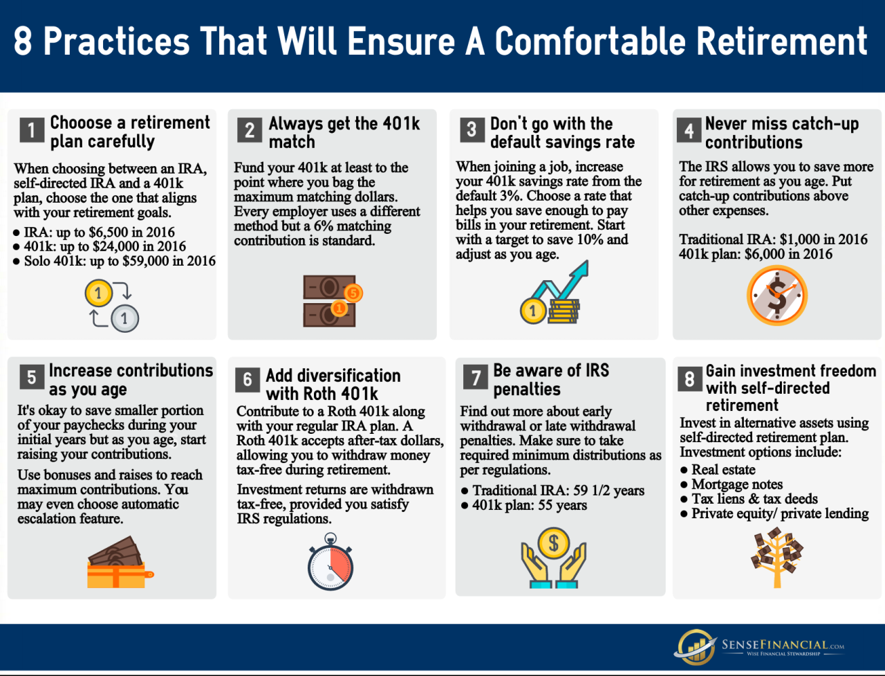 What are the features of a good retirement plan?